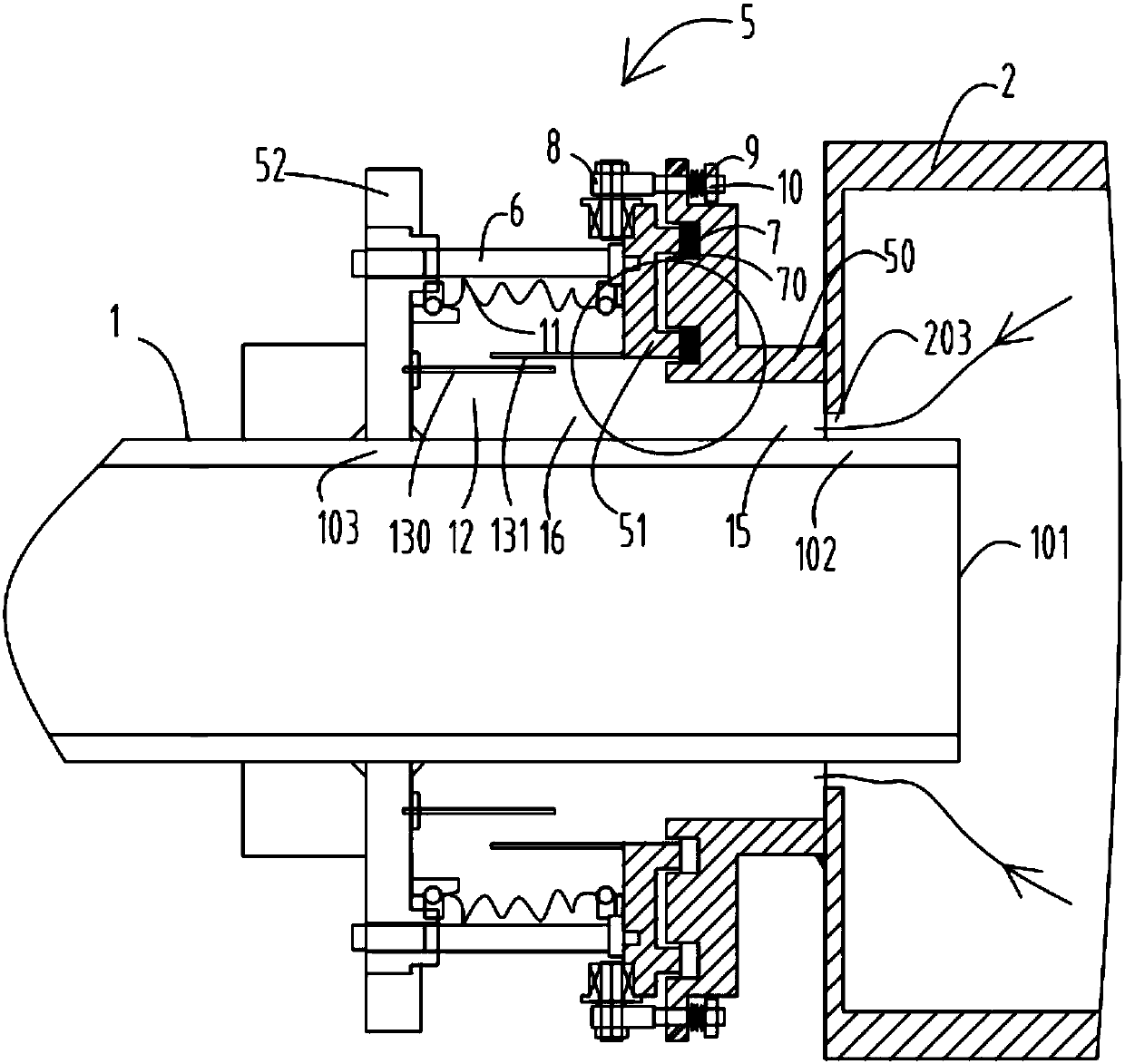 A rotary pyrolysis furnace