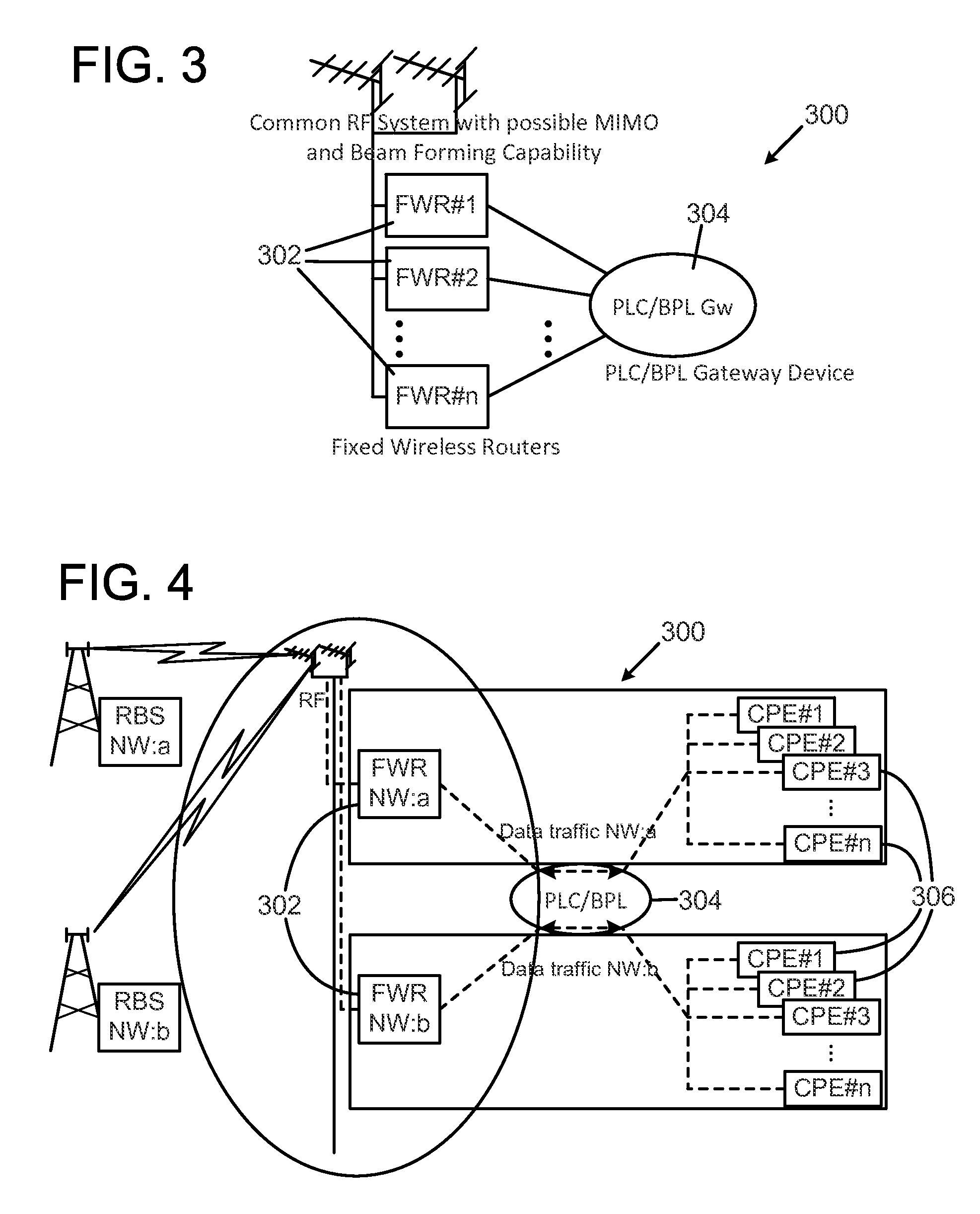 Method for using power lines for wireless communication