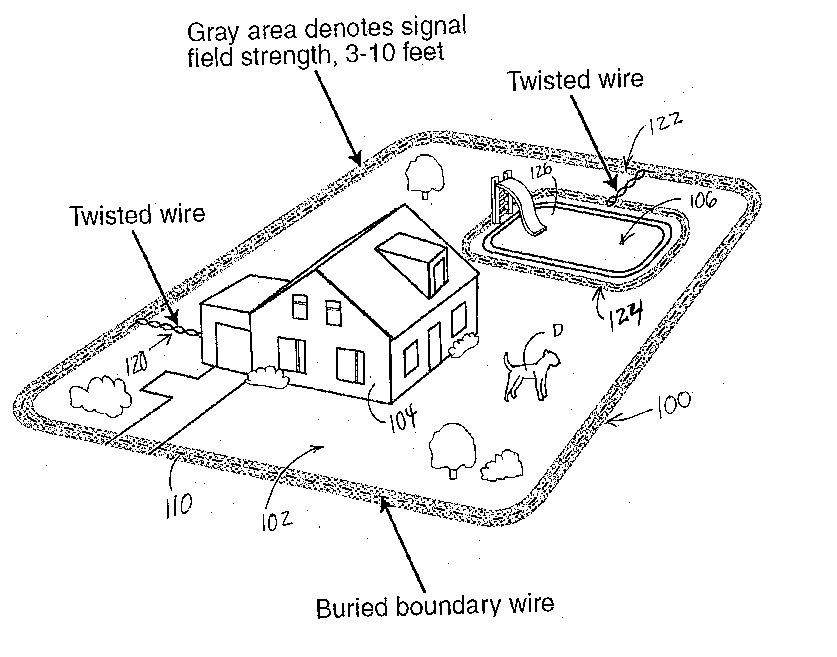 Electronic pet containment system with improved transmitter with constant field generation