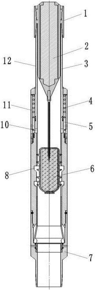 Drilling-free hierarchical cementing method and cementing device