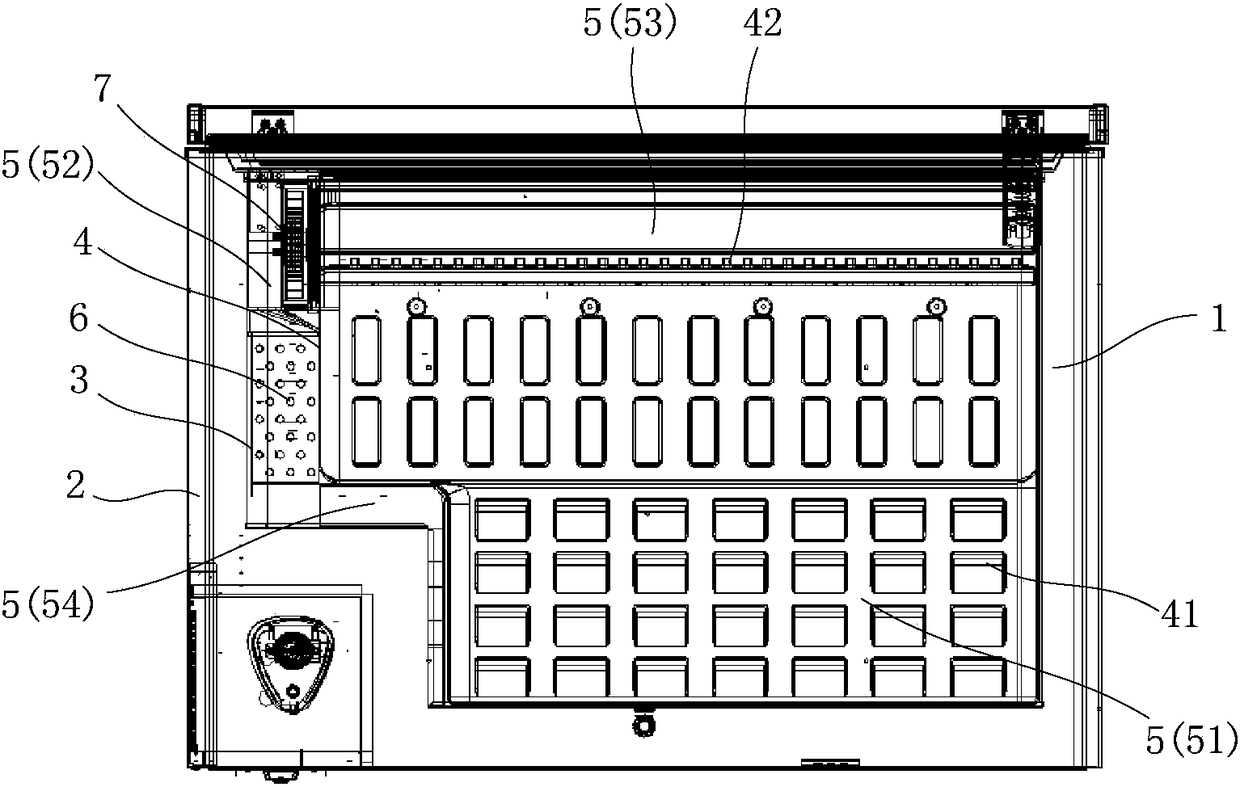 Double containers air-cooled and frost free horizontal refrigerator