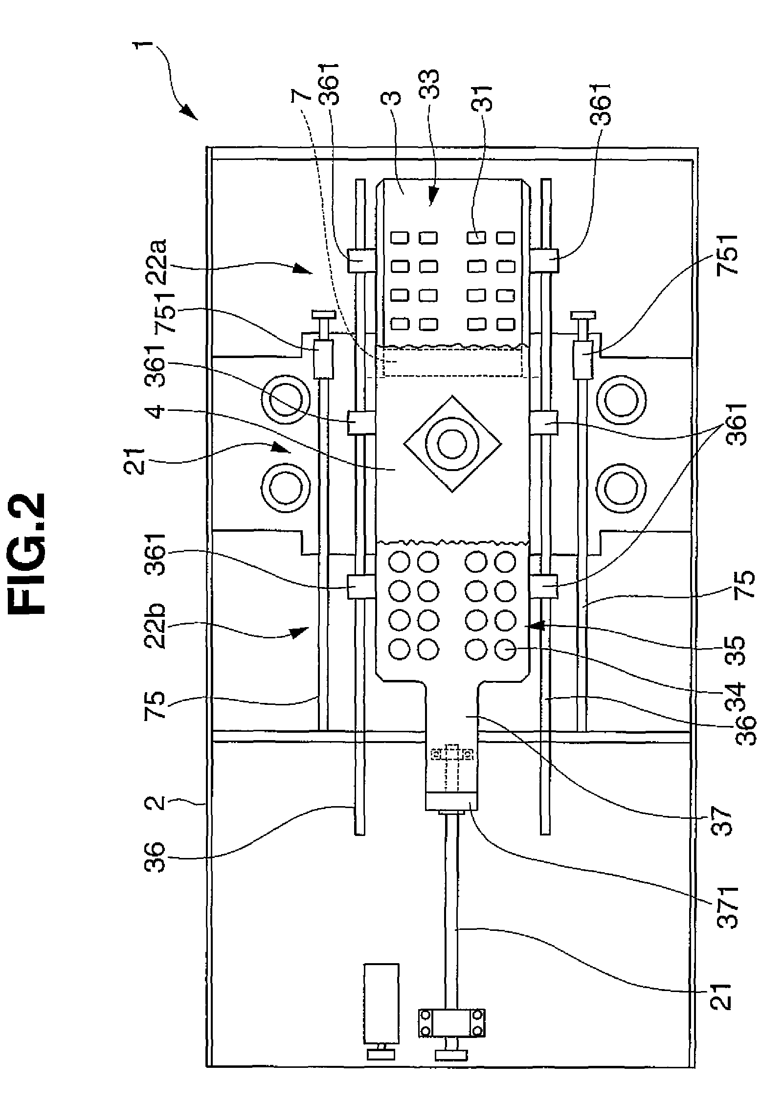 Powder compression molding machine and apparatus for continuous production of powder compression molded item using the machine