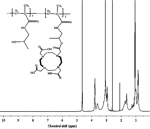 Poly (HPMA)-DOTA-Gd nuclear magnetic resonance contrast agent and preparation method thereof