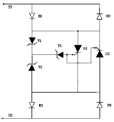 Bidirectional low-capacitance surge protection device