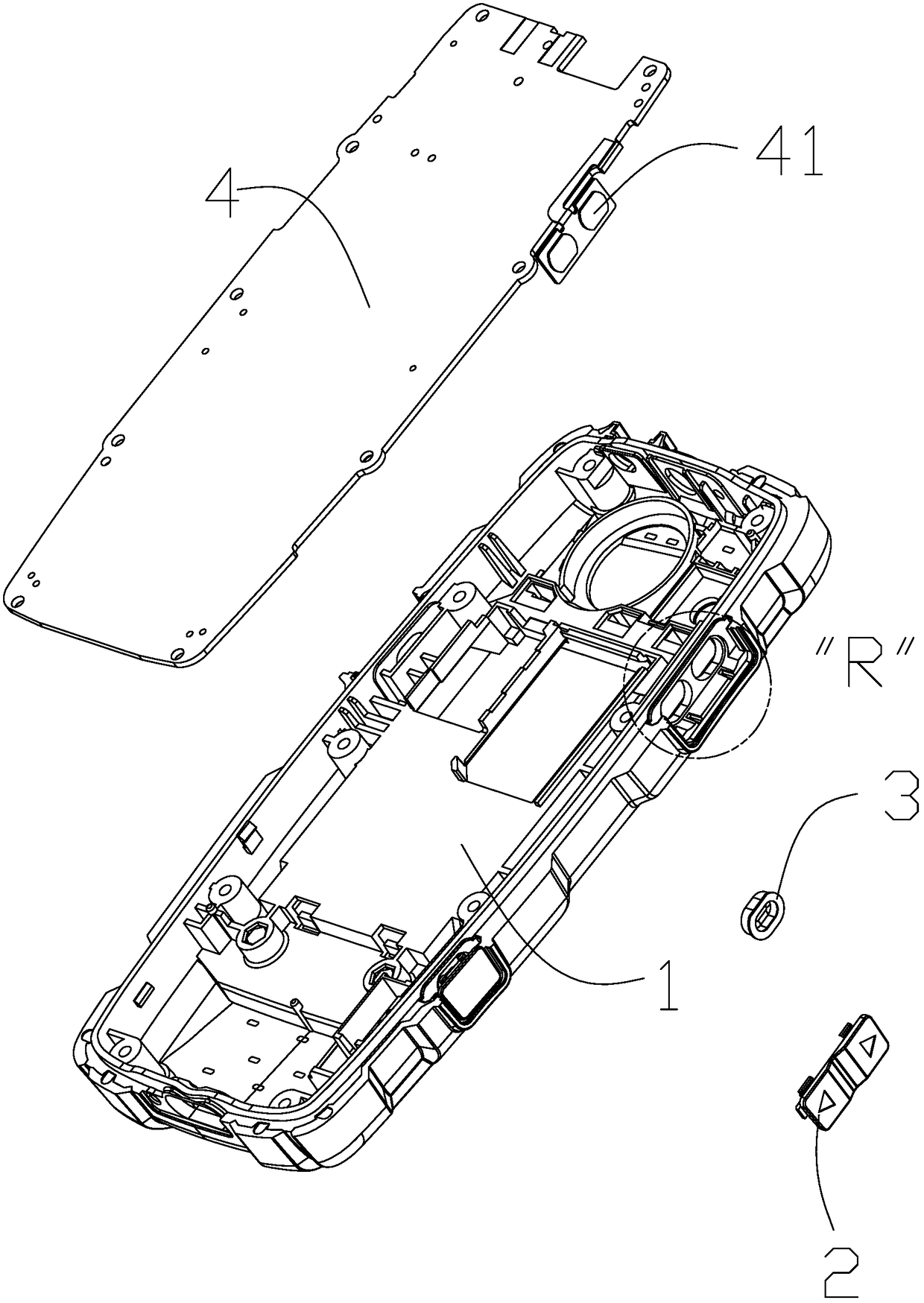 Button waterproof structure and waterproof mobile phone using the structure