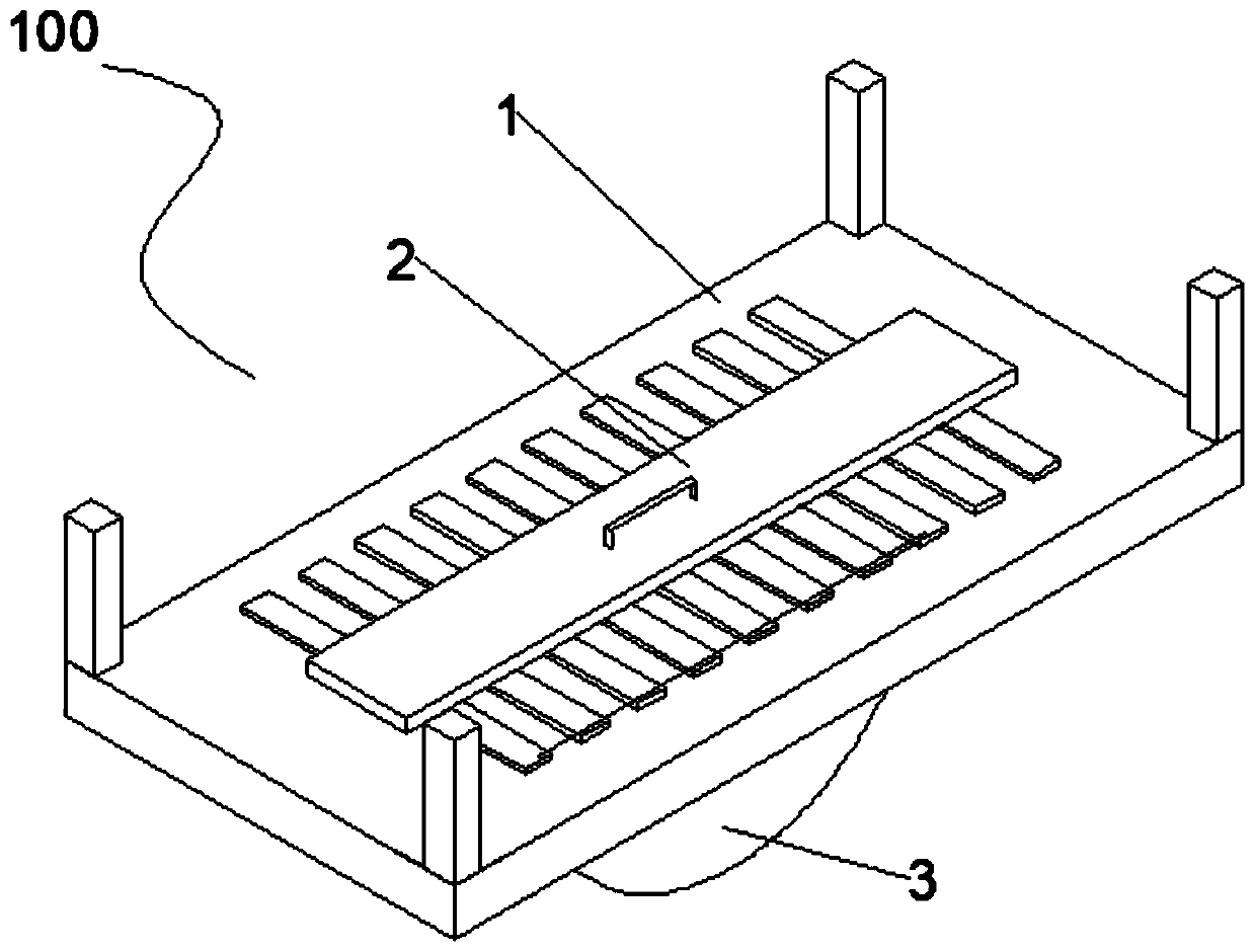 Device for directionally distributing steel fibers and application thereof