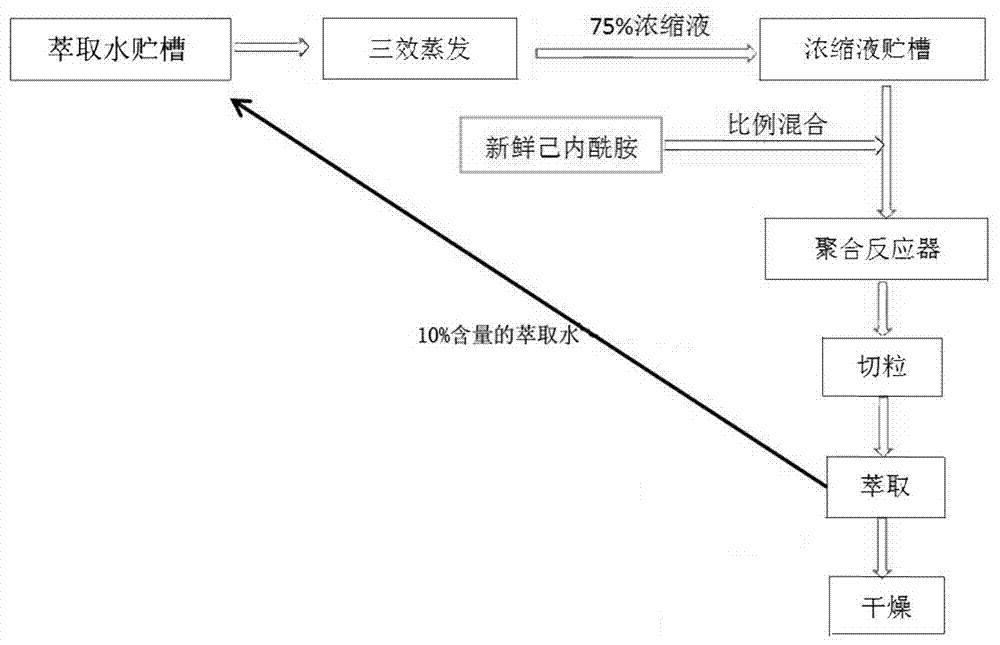 Method used for recycling caprolactam for PA6 polymerization production