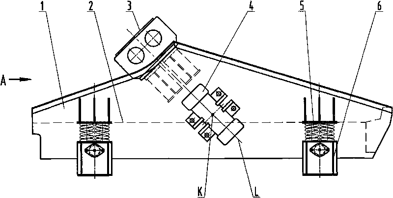 Vibrating screen with spiral track