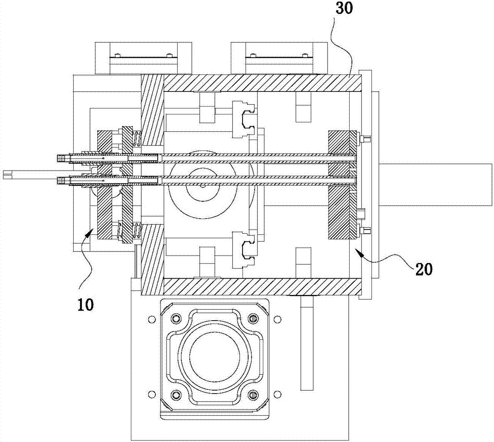 A device for positioning jaws and a clamping device