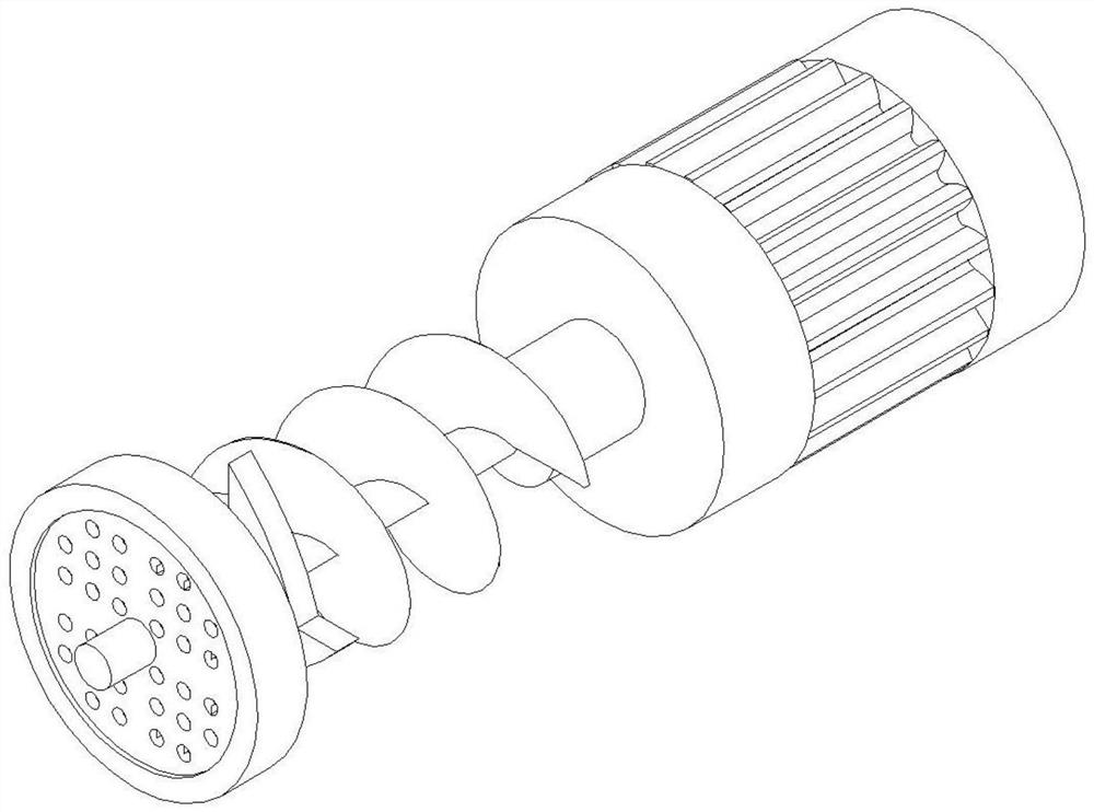 Meat mincing device with blade convenient to replace