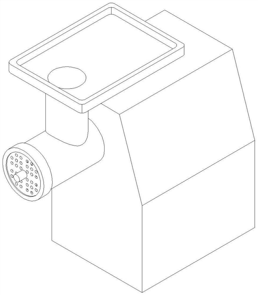 Meat mincing device with blade convenient to replace