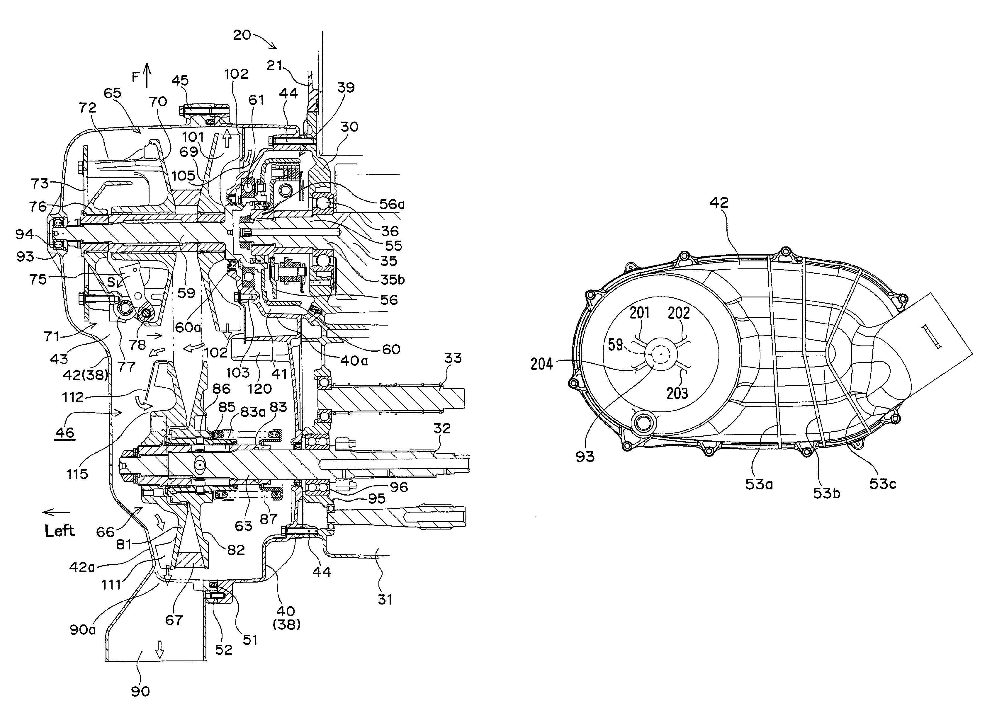 V-belt type continuously variable transmission