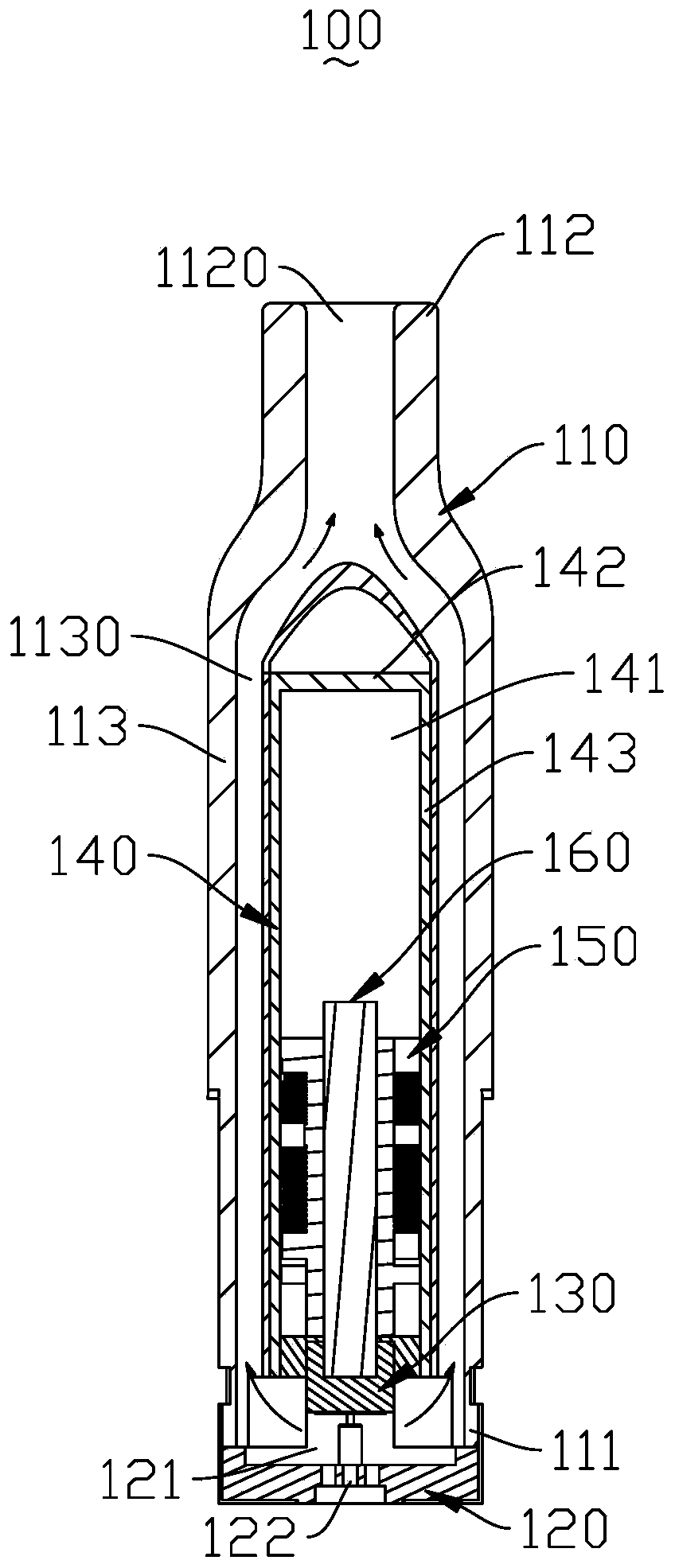 Electronic atomizing device and atomizer thereof