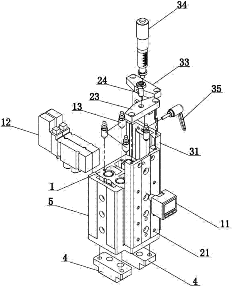 Driving air cylinder for squeegee and ink flooding blade of printing head