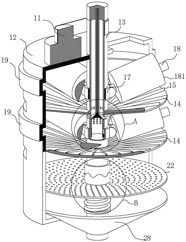 A calcium carbonate processing device for flame retardant cables