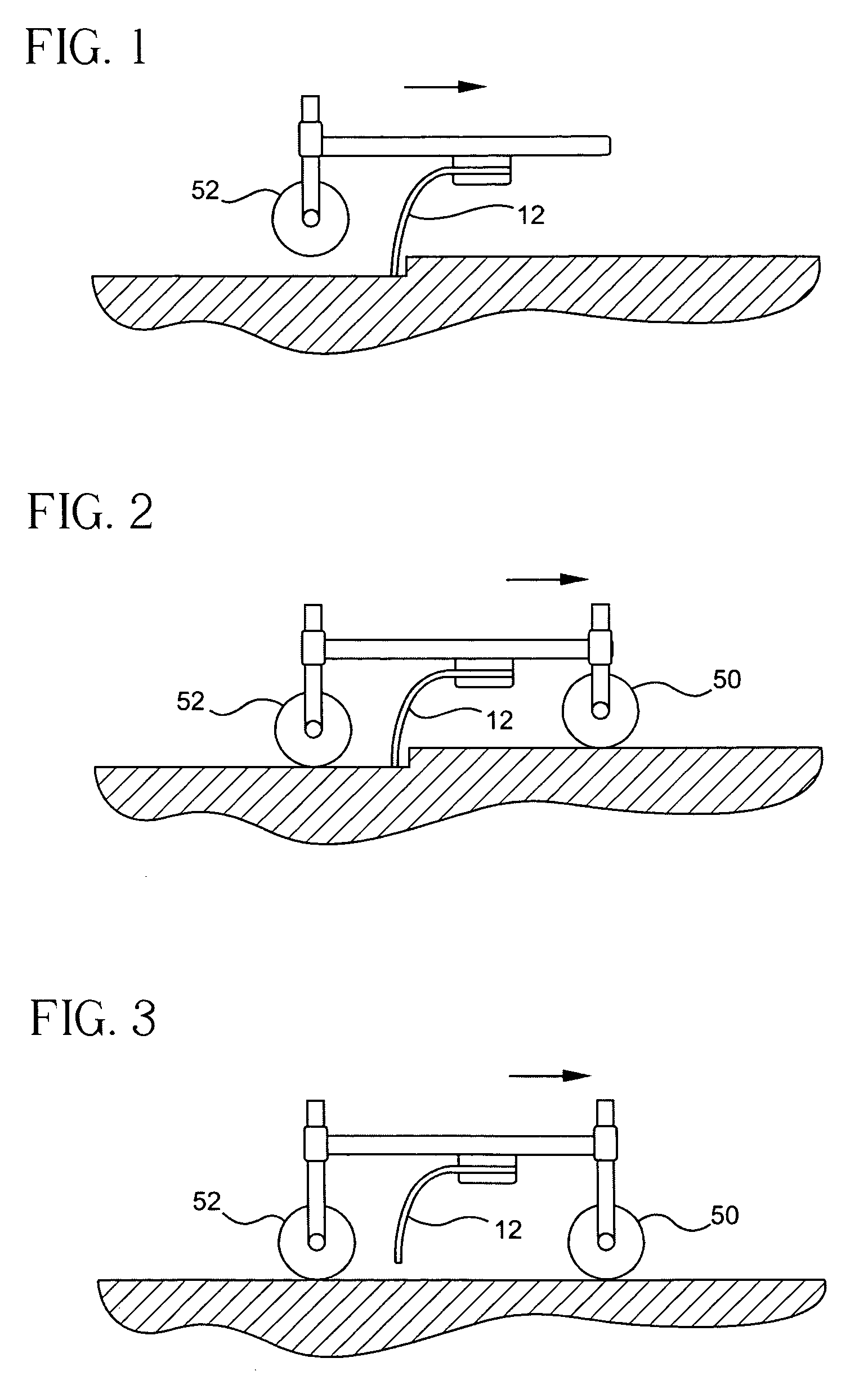 Rake with four-wheel stabilizing system