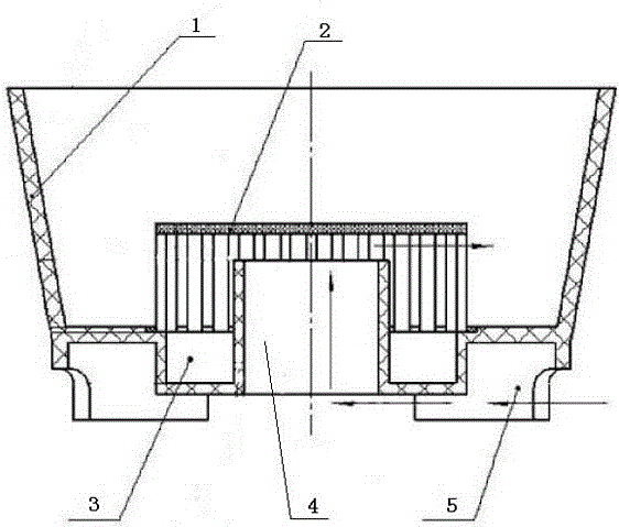 A plastic flower pot with the functions of ventilation and water leakage prevention