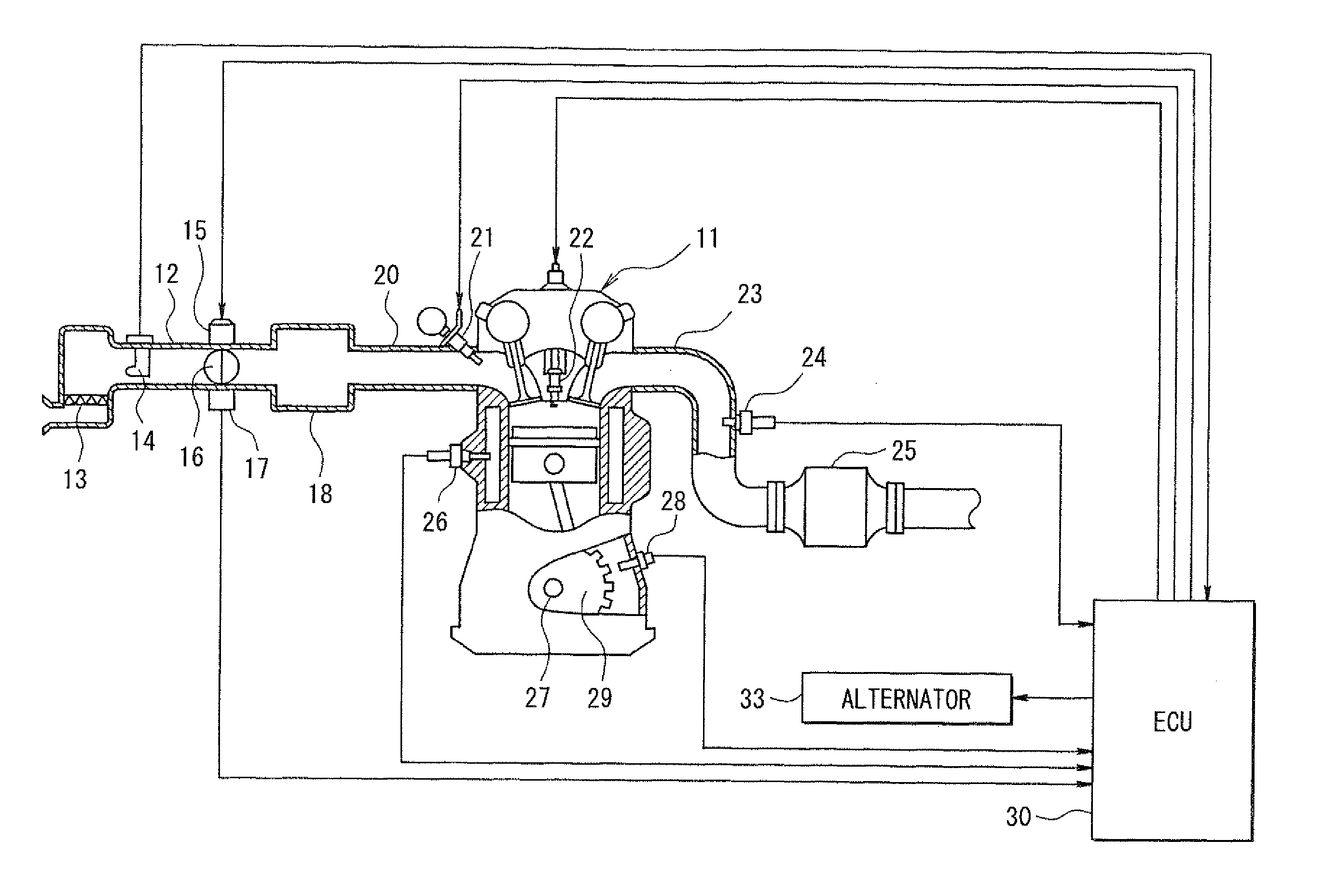 Engine stop control apparatus