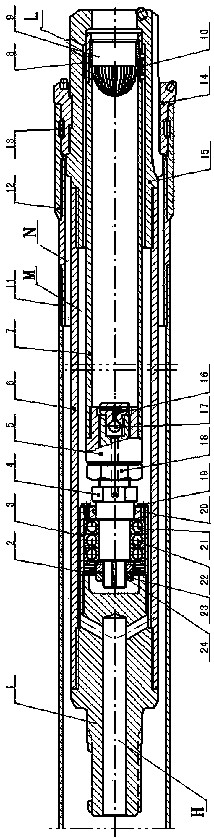 Single-action double-pipe coring overburden drill tool for air down-the-hole hammer