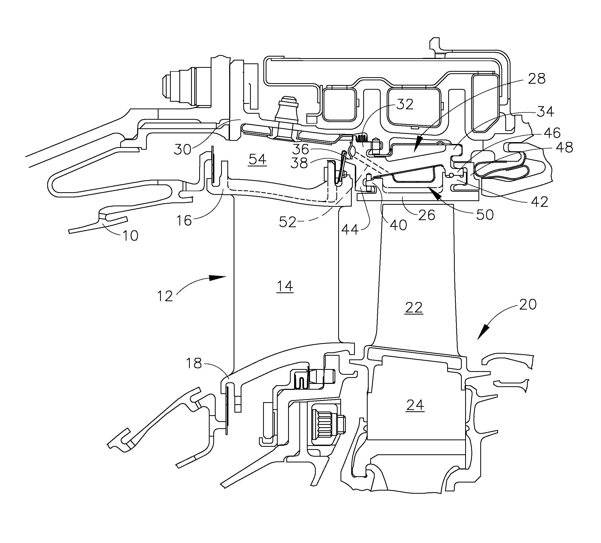 Turbine shroud hanger with debris filter