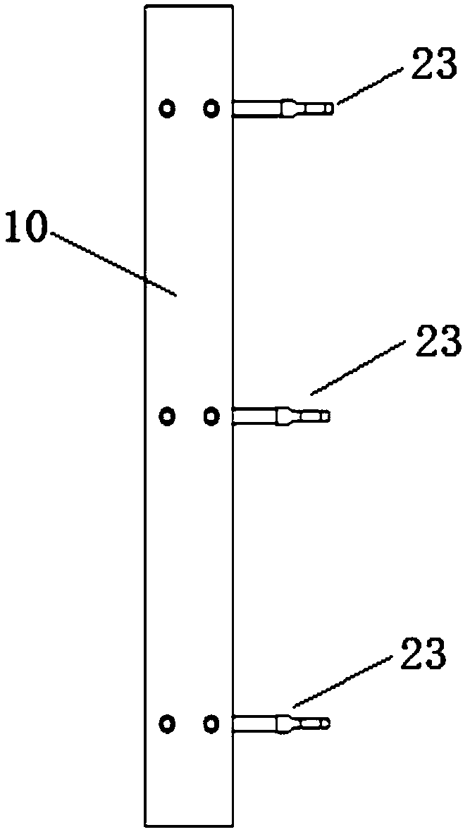 A tower leg board fixing device