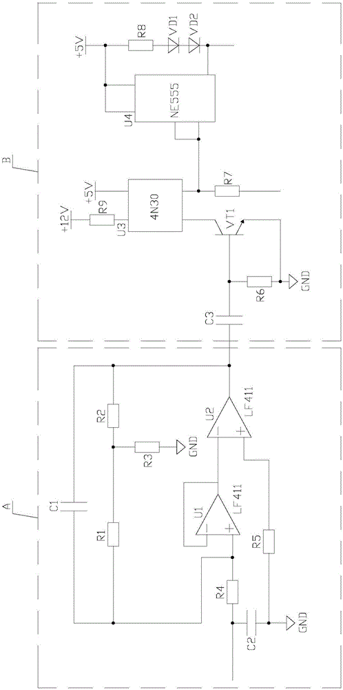 Detecting circuit for heart sound pulse detection