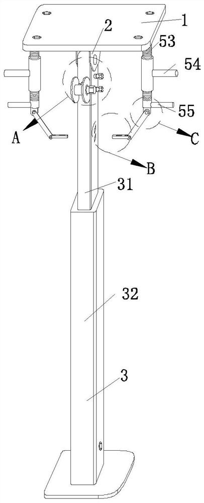 Building support frame convenient to install and fix