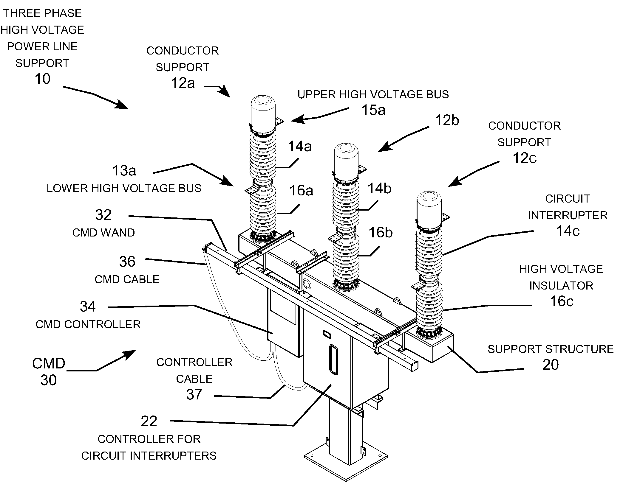 Current monitoring device for high voltage electric power lines