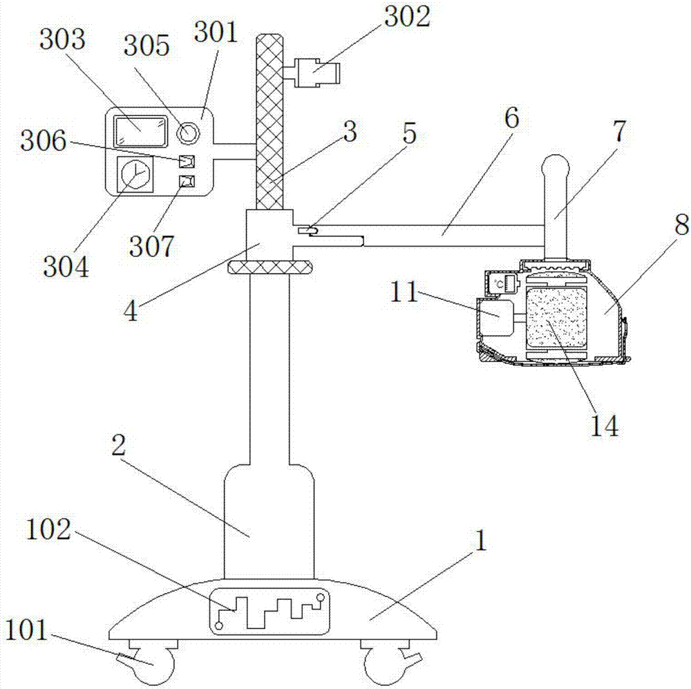 Abdominal distension auxiliary treatment device used in gastroenterology department