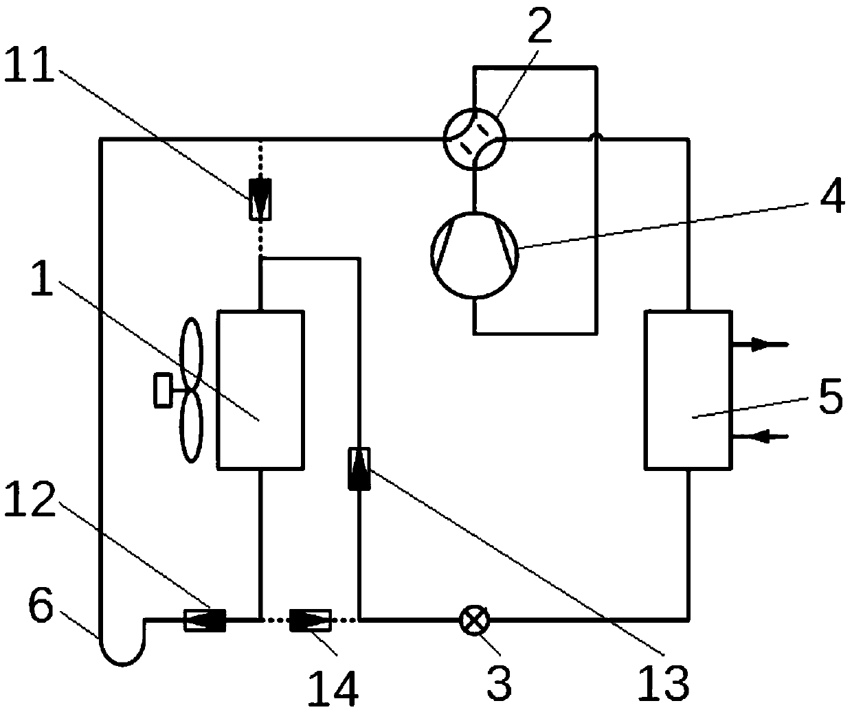 Tube-plate type heat pump system