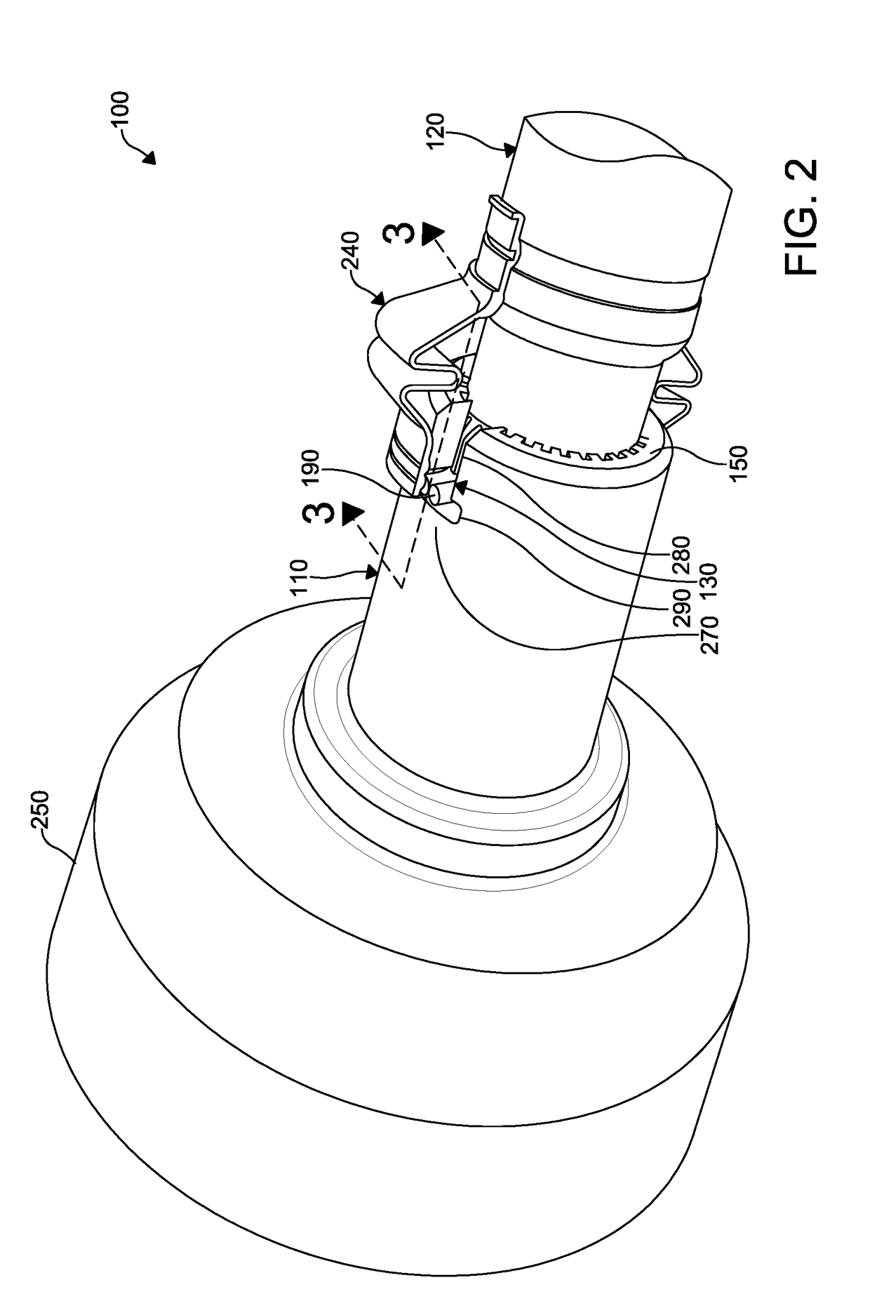 High retention force serviceable plug-on joint assembly