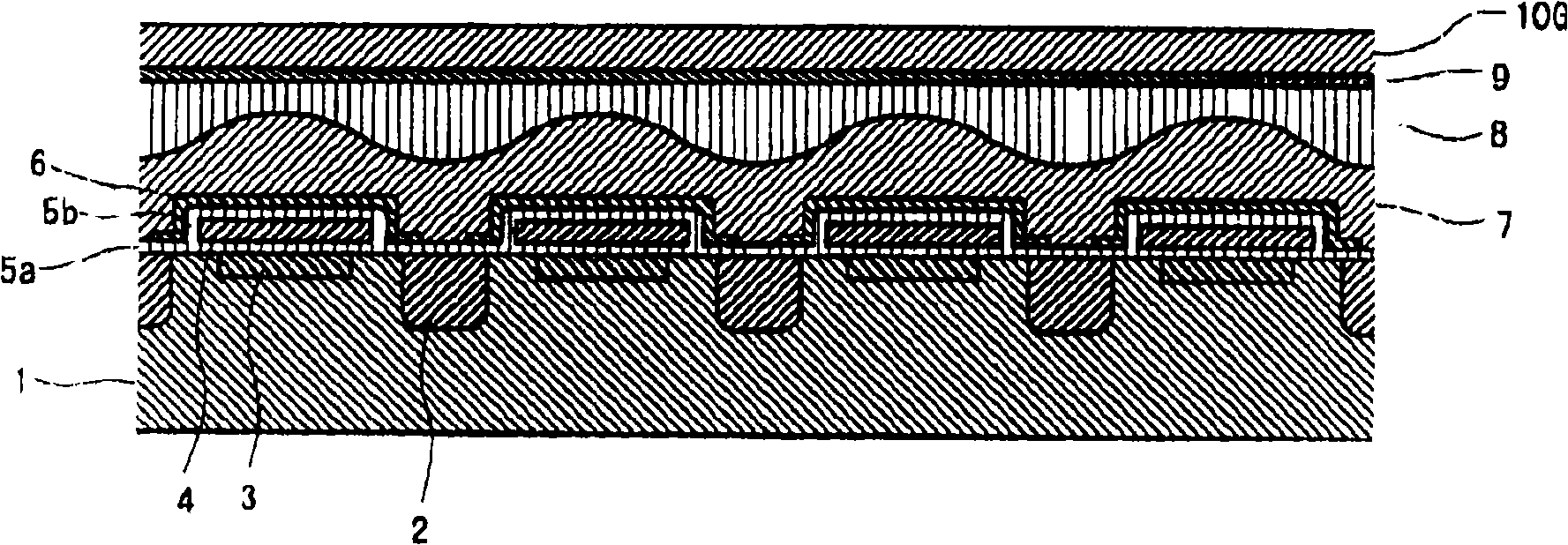 Colored photosensitive resin composition, and color filter array and solid-state image pickup device using the same