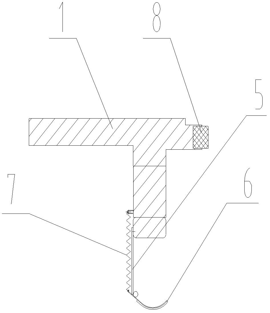 Sealing frame of furnace frame sealing device