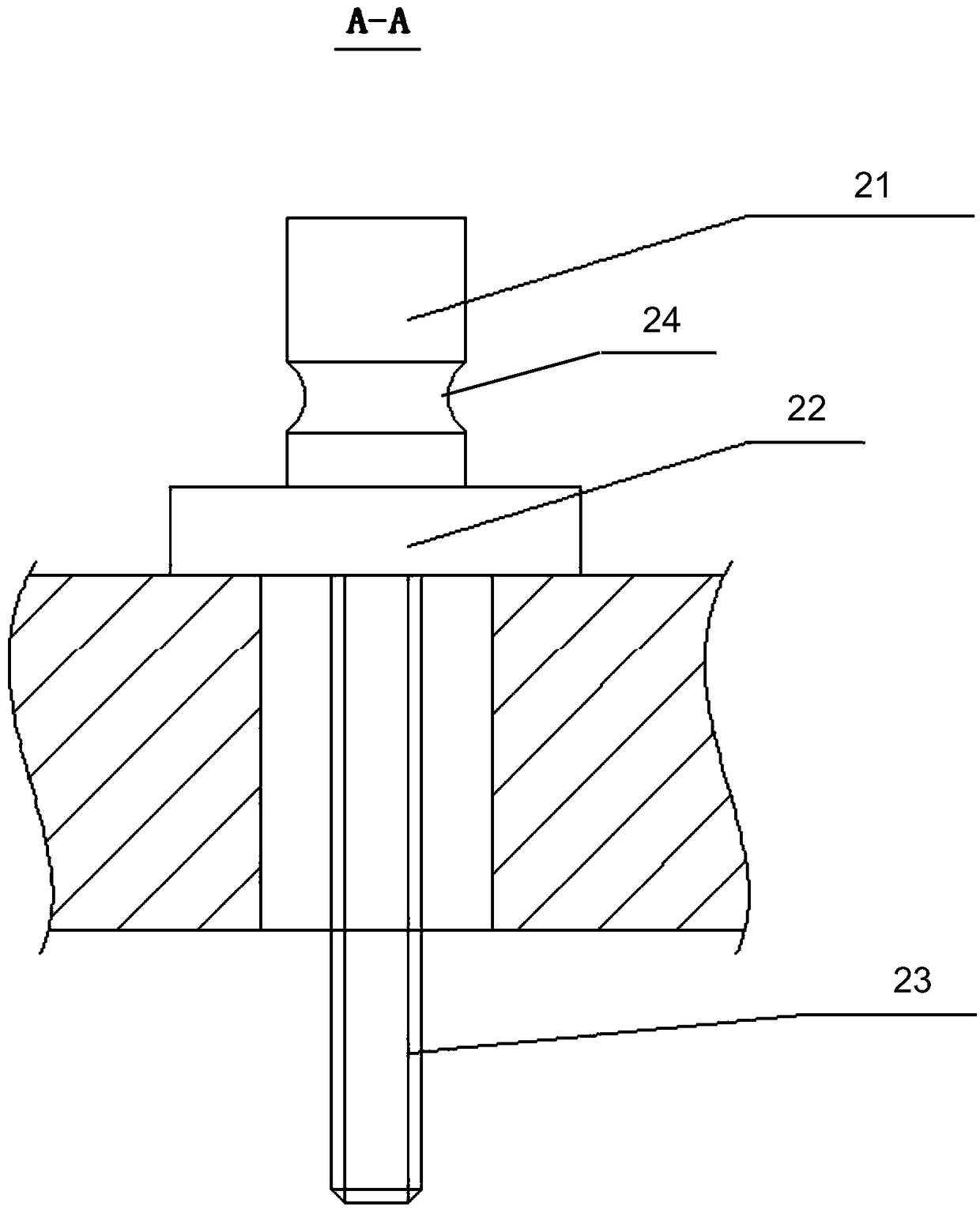 Measuring tool for space size of high-strength bolt hole group