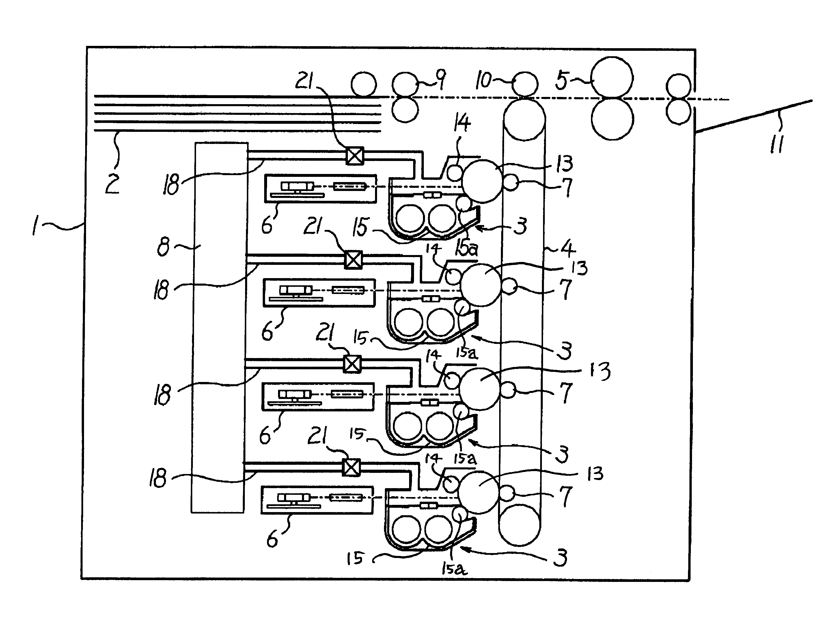 Electrophotographic image forming apparatus having residual toner collection