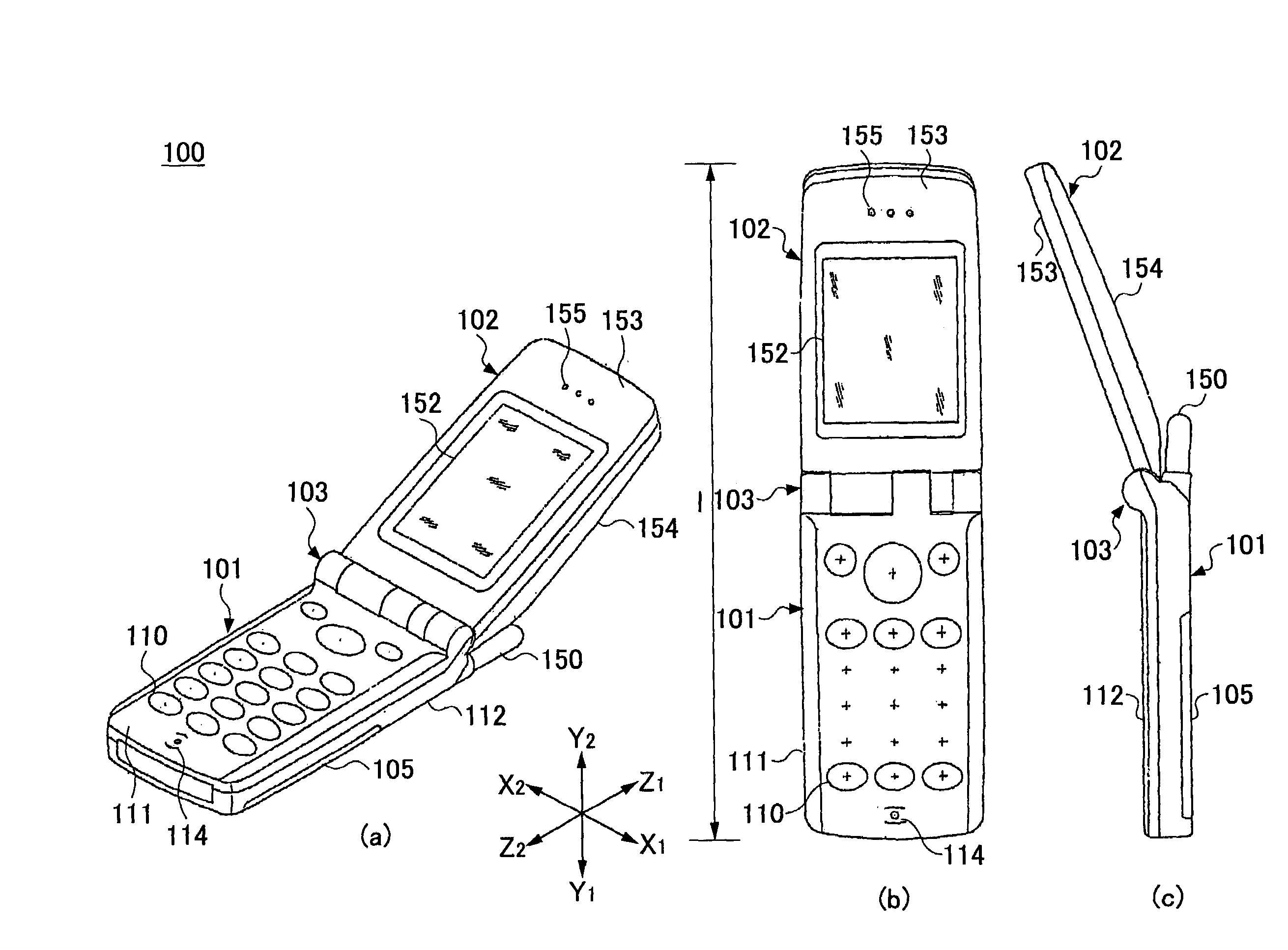 Folding type portable radio machine and chassis of the radio machine