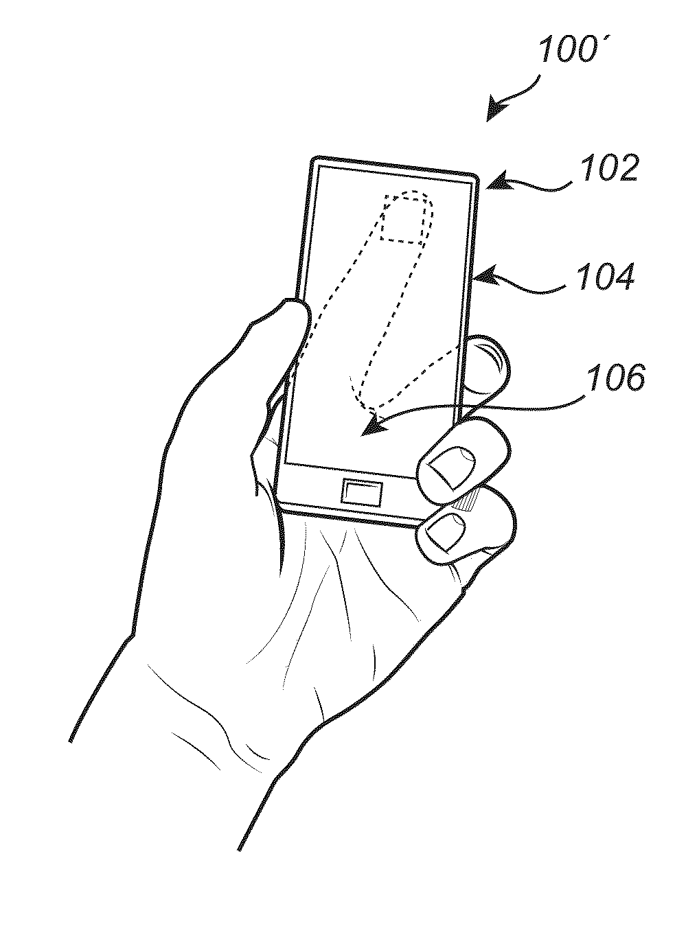 Method of guiding a user of a portable electronic device