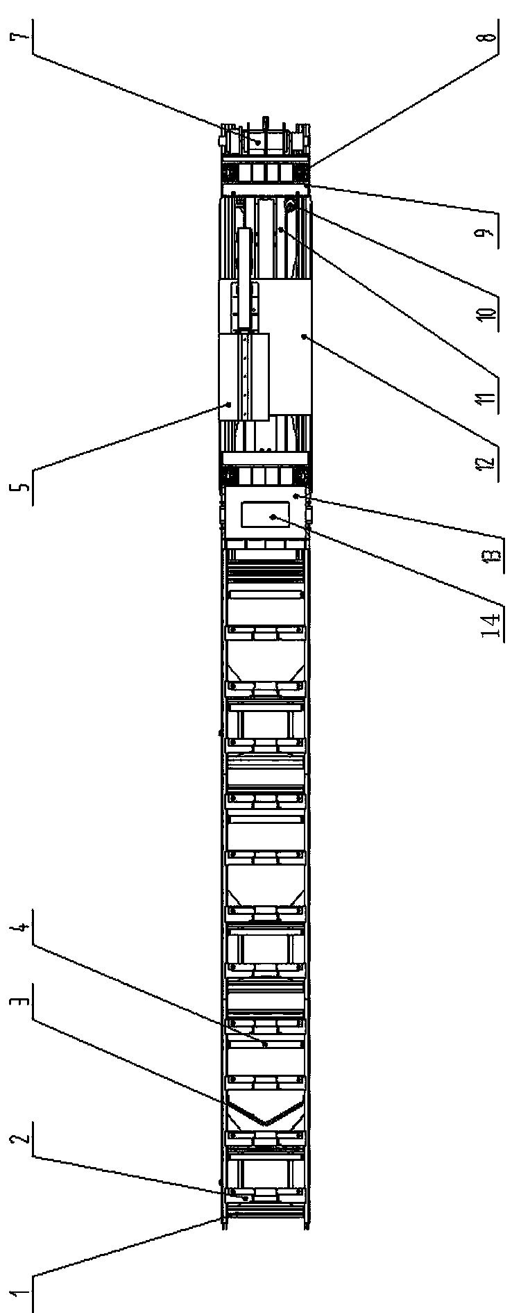 Stepping self-moving rubber belt conveyor tail used for fast driving