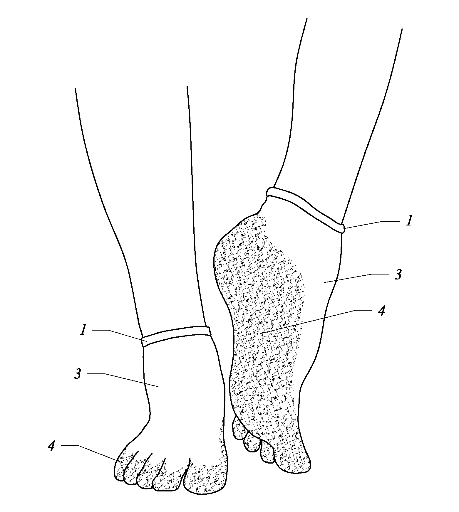 Sole Coated Toe Sock