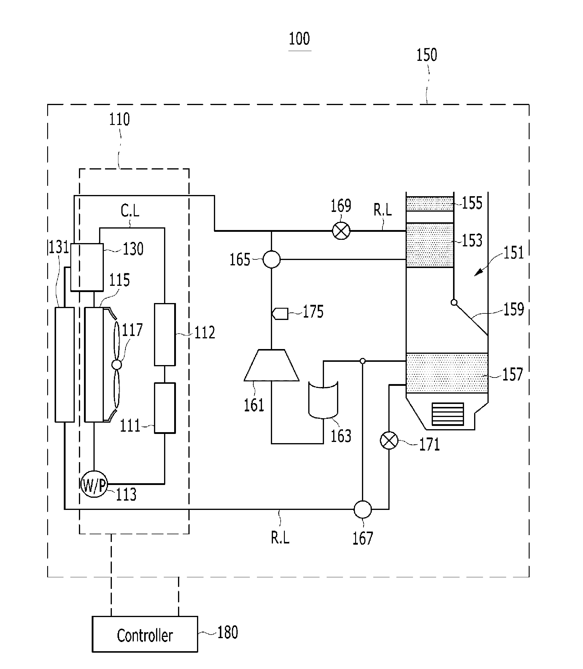 Heat pump system for vehicle and method of controlling the same