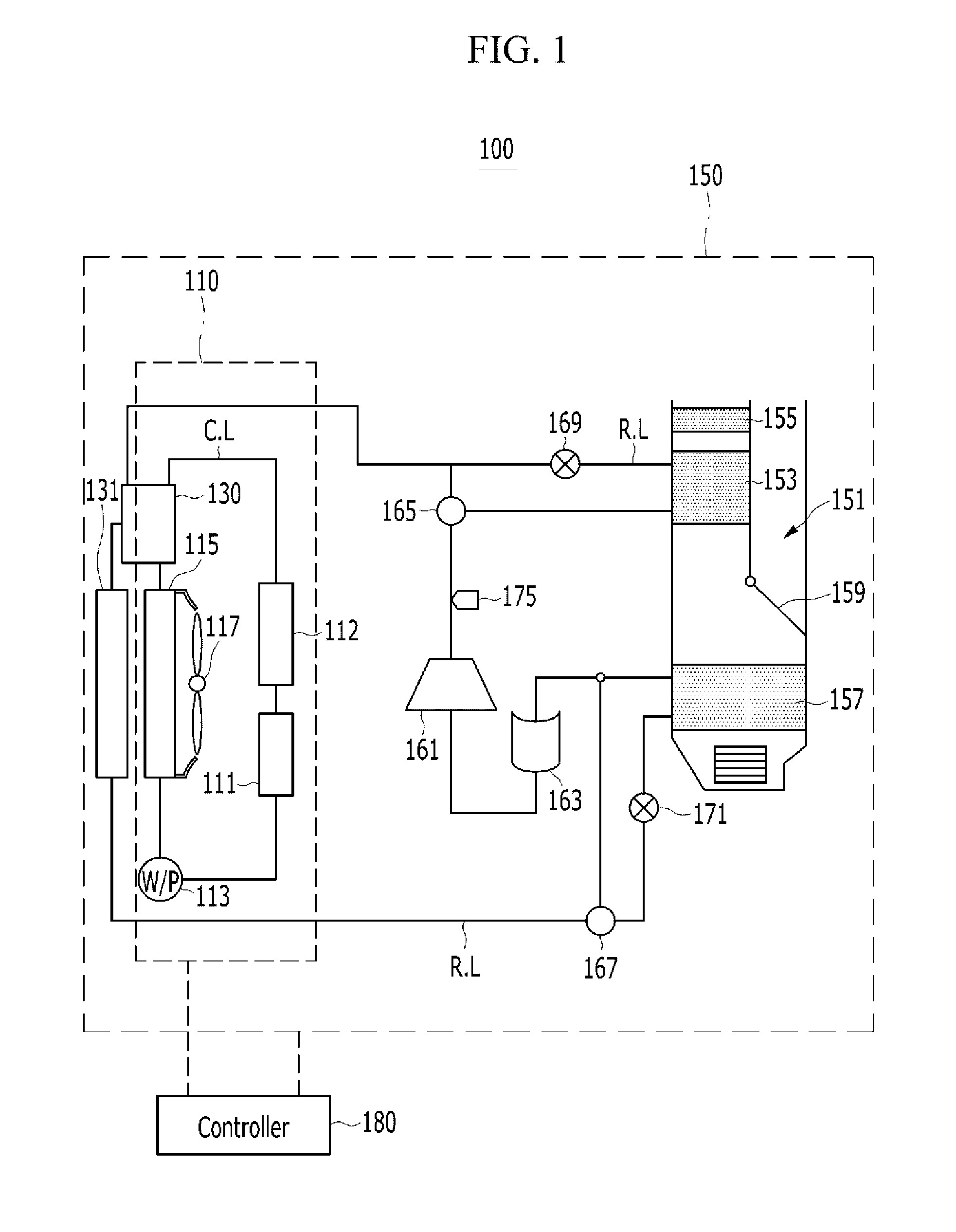 Heat pump system for vehicle and method of controlling the same