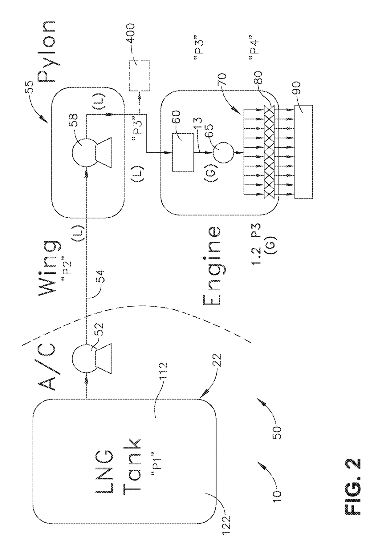 Aircraft and method of managing evaporated cryogenic fuel