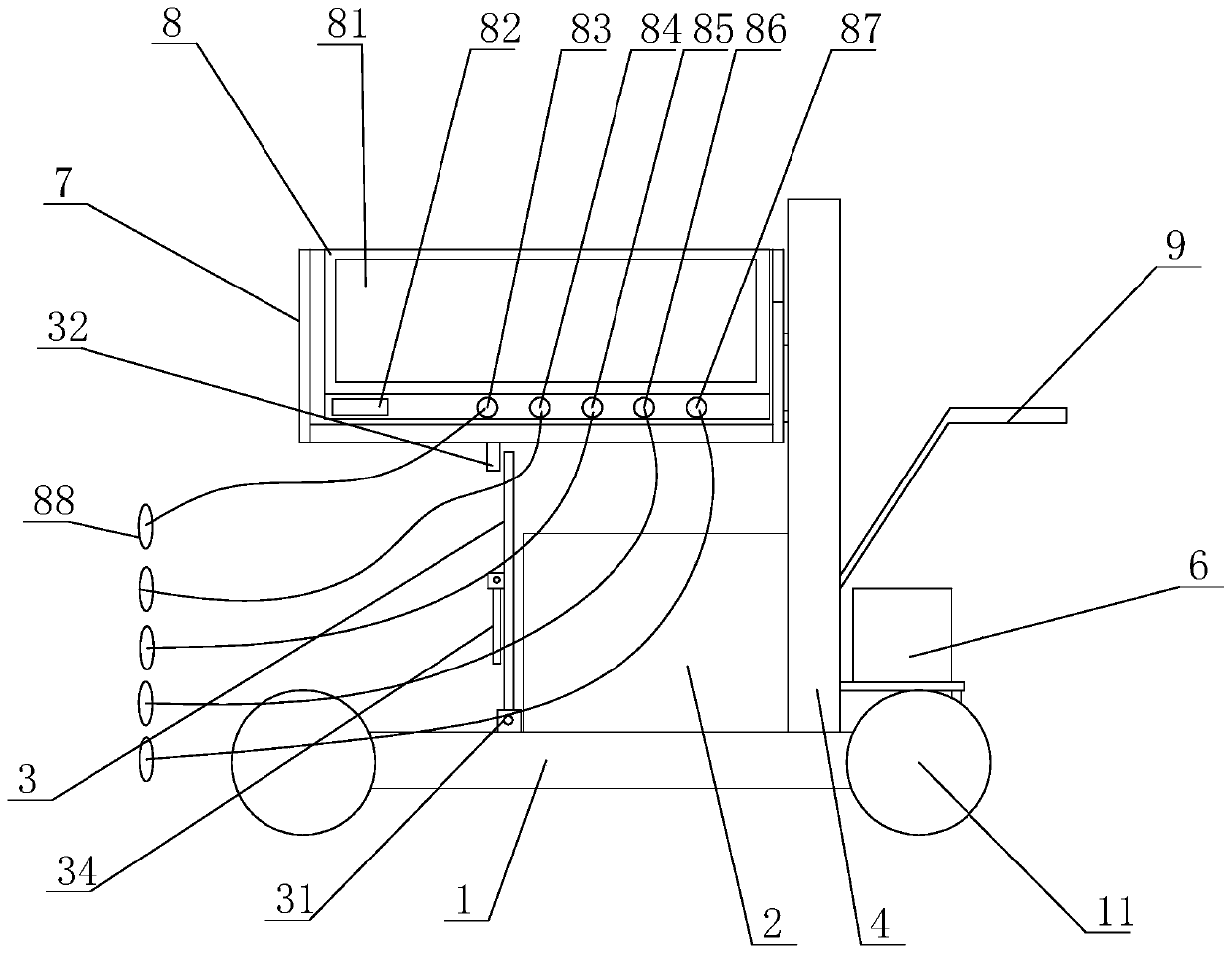 A first-aid device for chest cavity monitoring in the department of cardiology