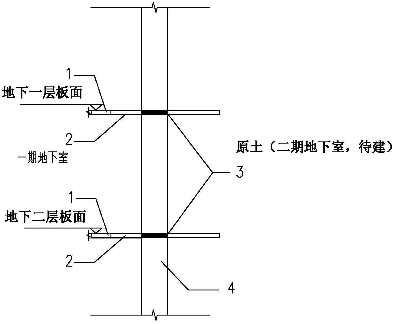 Supporter exchanging method for stage construction basement using cast-in-situ bored piles as separation palisade