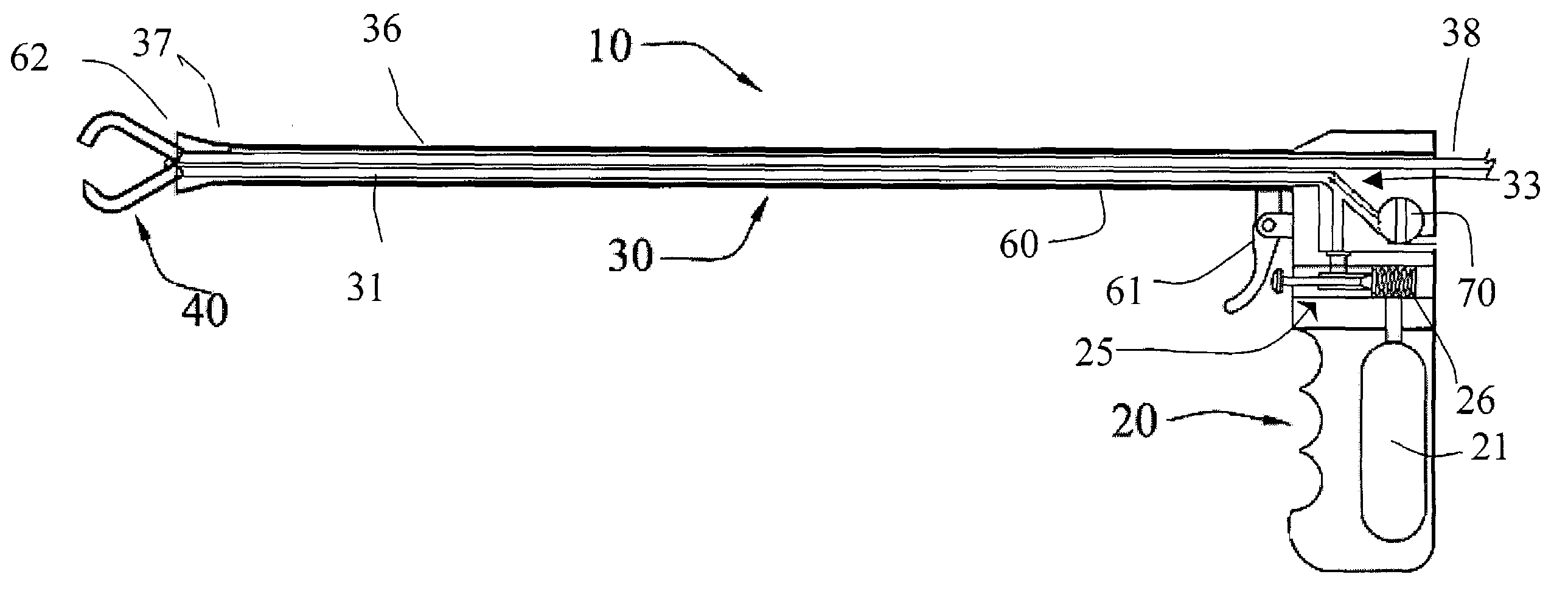 Pneumatic suture instrument