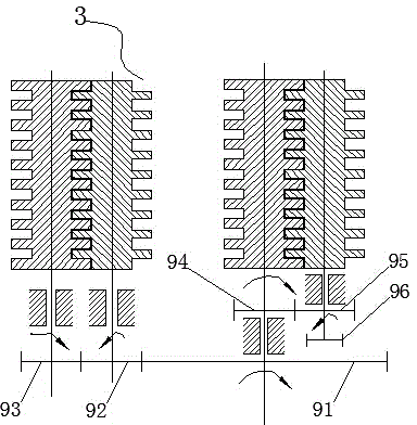 Circulating type powder grinding device