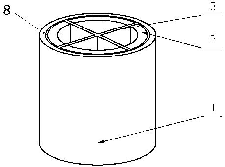 Combined tower type thin-wall ring-shaped metal rubber part stamping die with inner reinforcement rib plates and operation method thereof