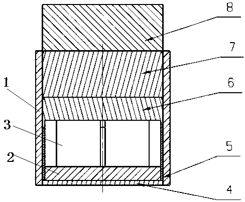 Combined tower type thin-wall ring-shaped metal rubber part stamping die with inner reinforcement rib plates and operation method thereof