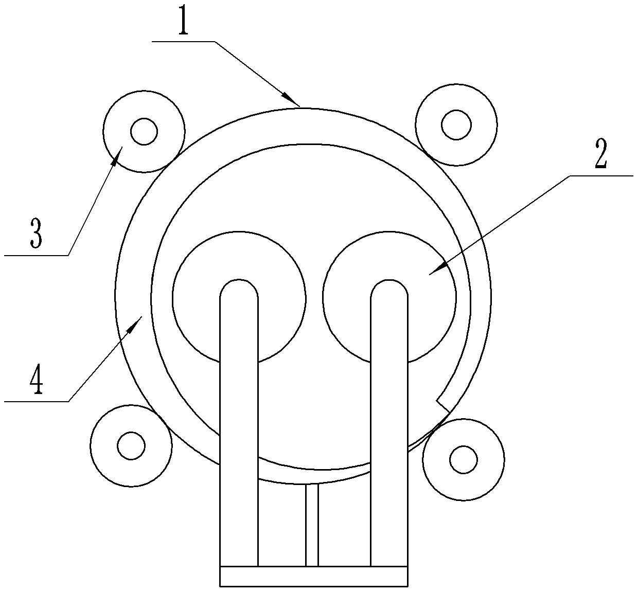 Waste glass crushing device