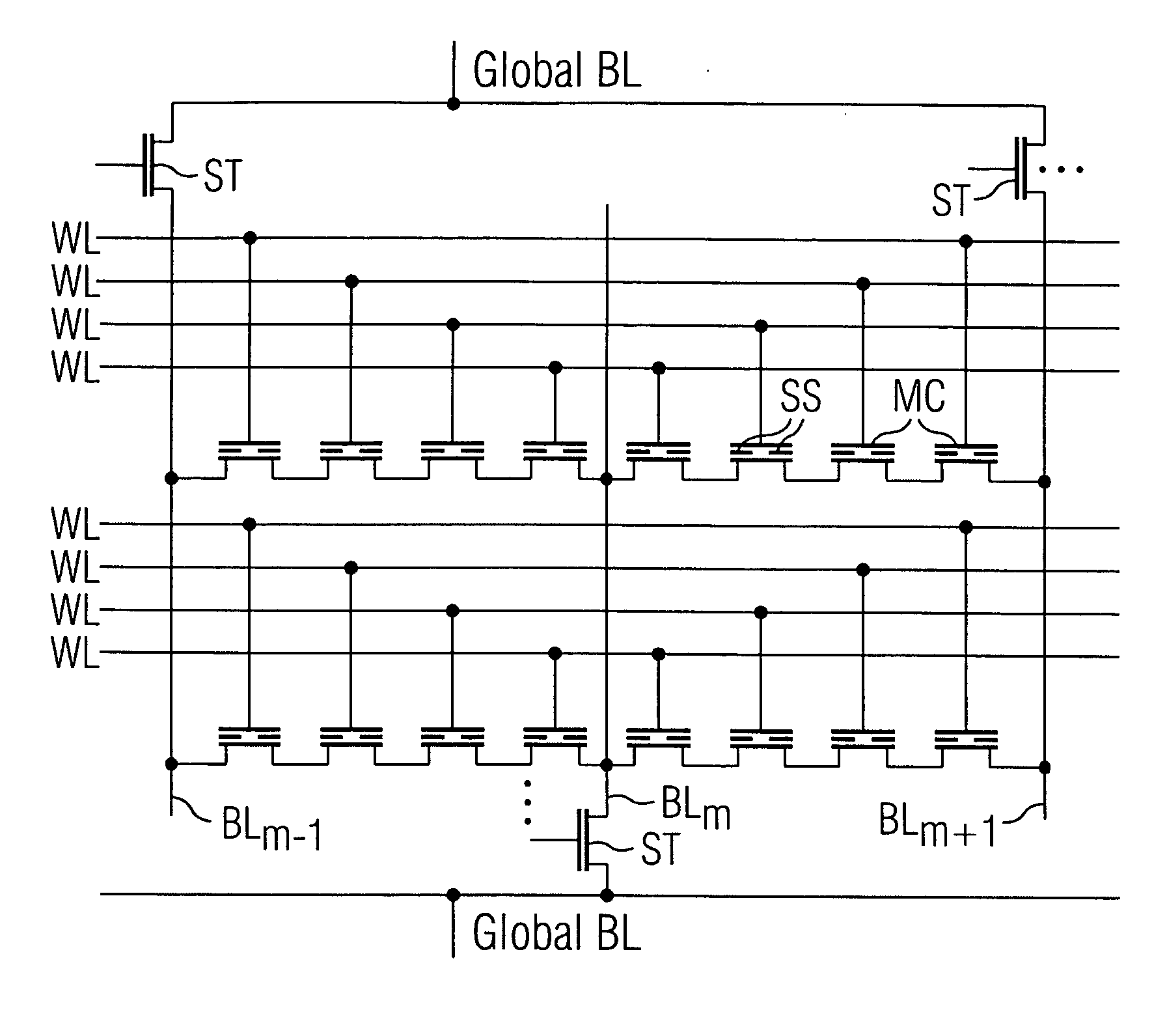 Multi-bit virtual-ground NAND memory device